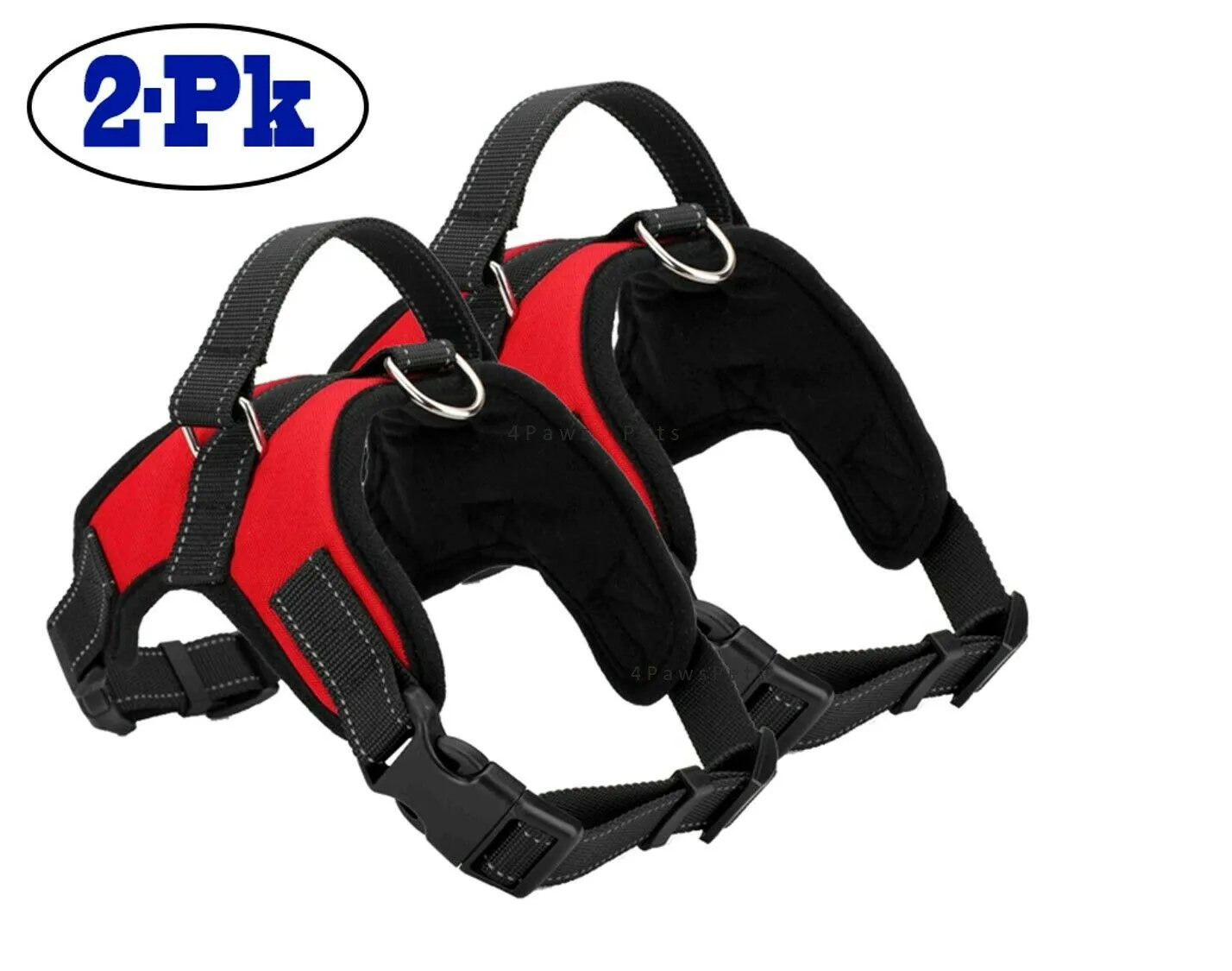 2-PACK Dog Pet Vest Harness Strap Adjustable Nylon Small Medium Large XL No Pull