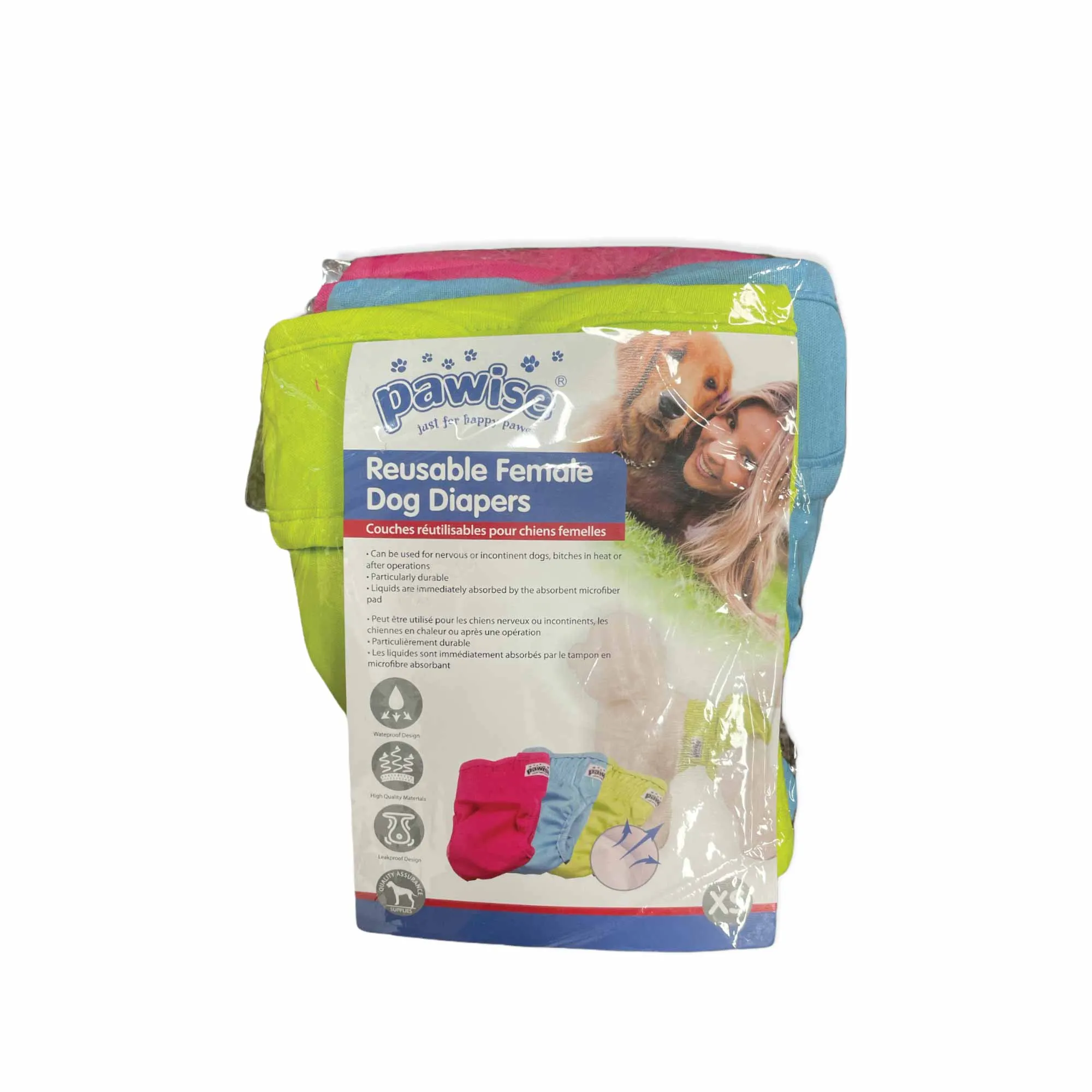 3 Pack Reusable Eco Washable  Female Dog Diapers