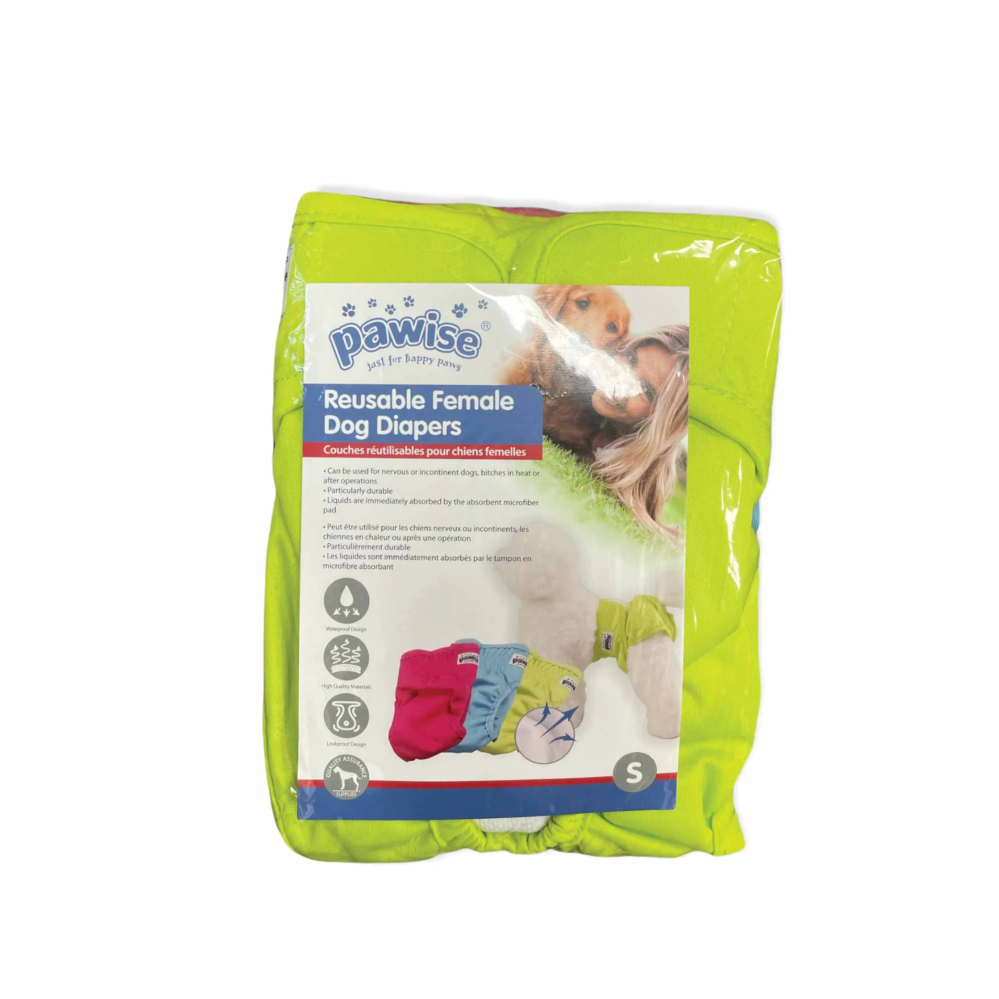 3 Pack Reusable Eco Washable  Female Dog Diapers