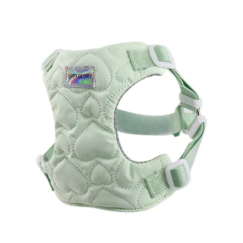 Adjustable Waterproof Dog Harness with Cute Heart Design
