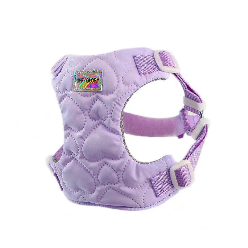 Adjustable Waterproof Dog Harness with Cute Heart Design