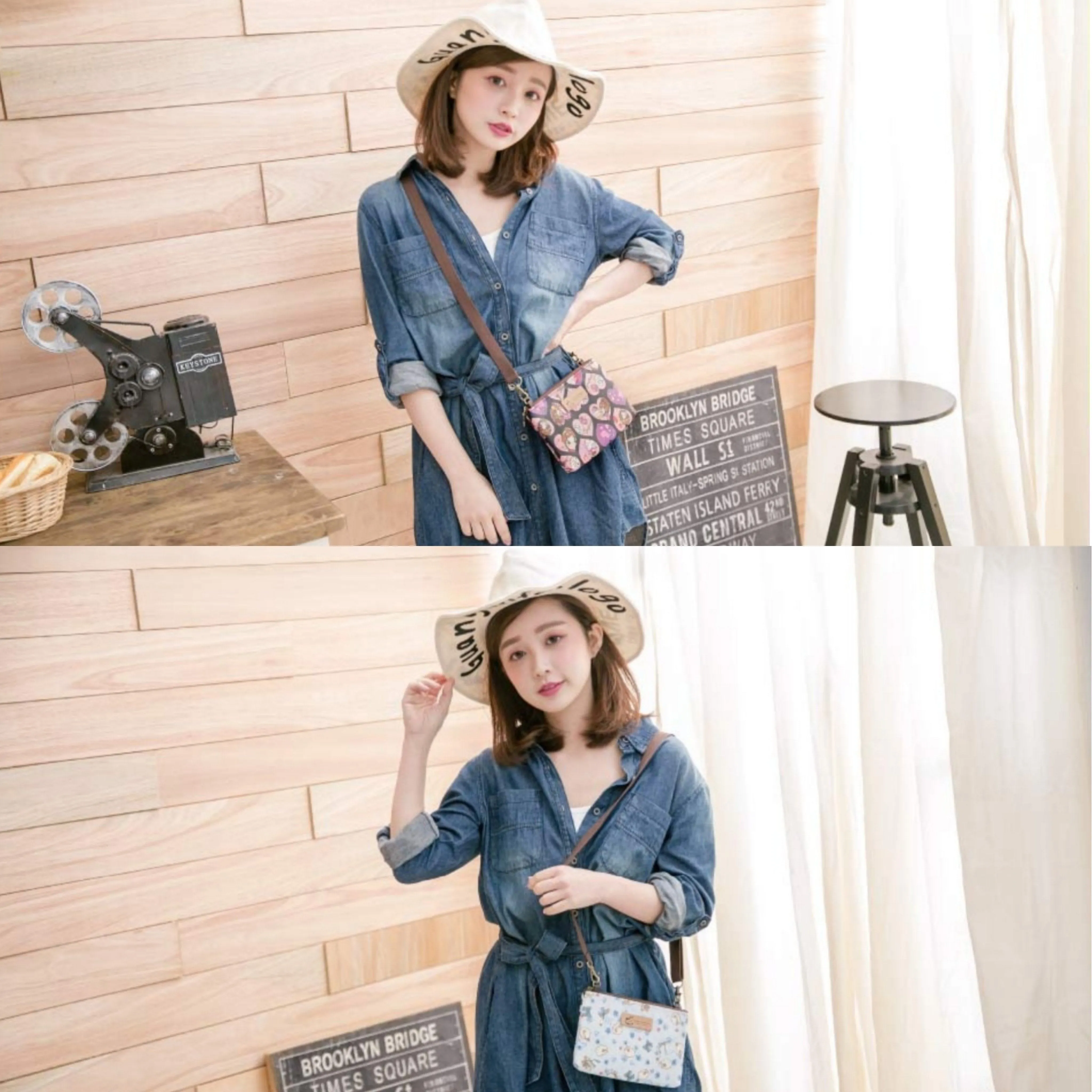 Blue Boba Frenchie Zipper Crossbody