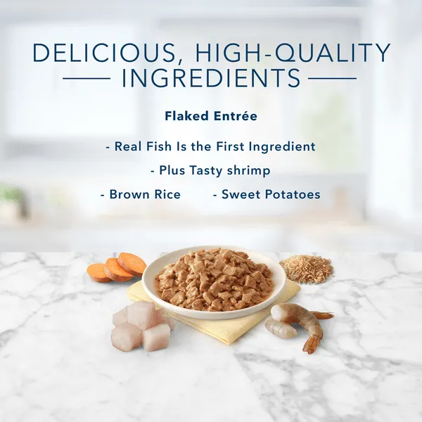 BLUE Tastefuls Flaked Fish and Shrimp Entree Canned Cat Food, 5.5oz