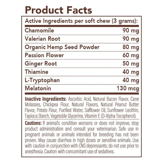 Calming Supplement - 90 Chews