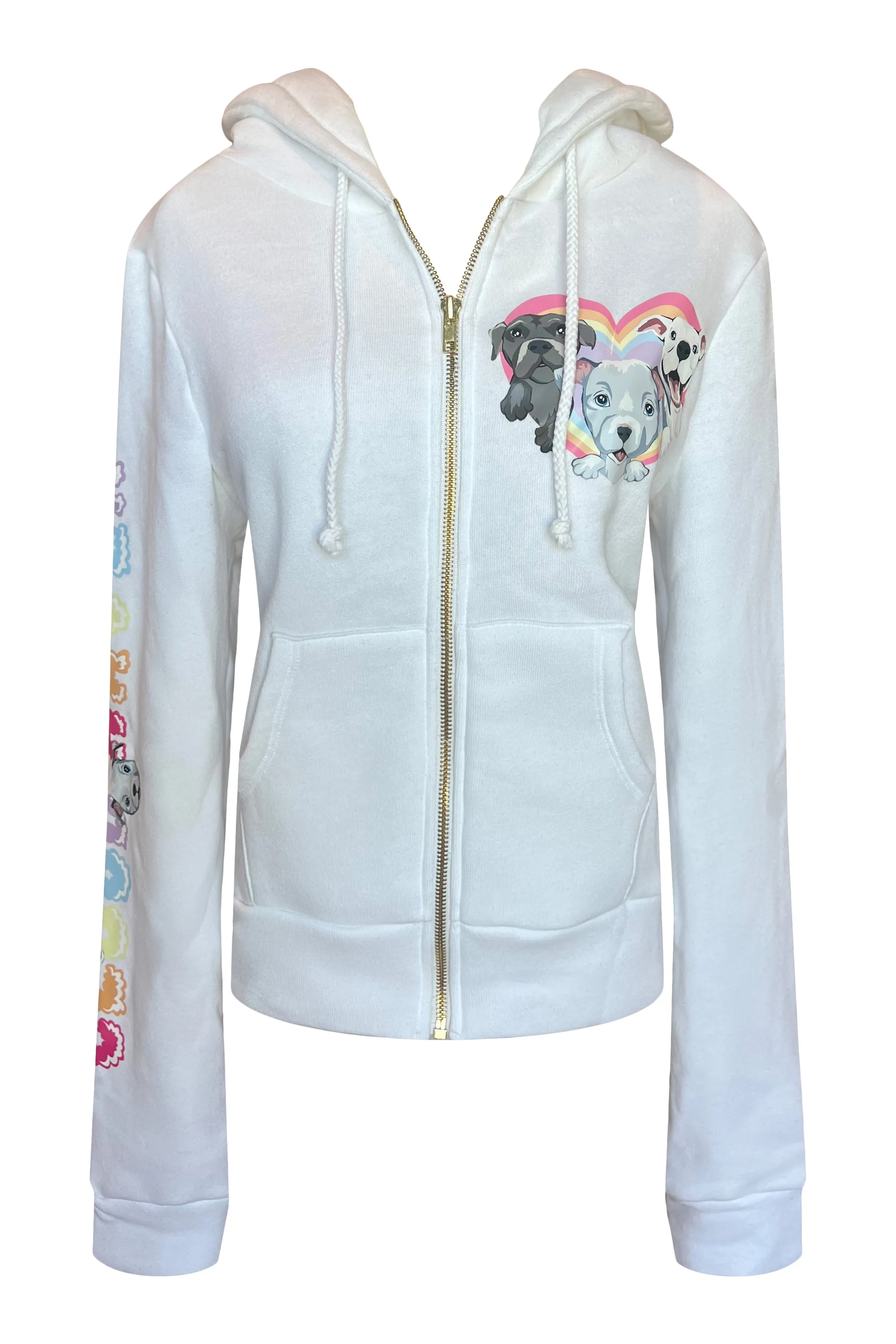 Cloud Haven Big Heart Signature Hoodie White