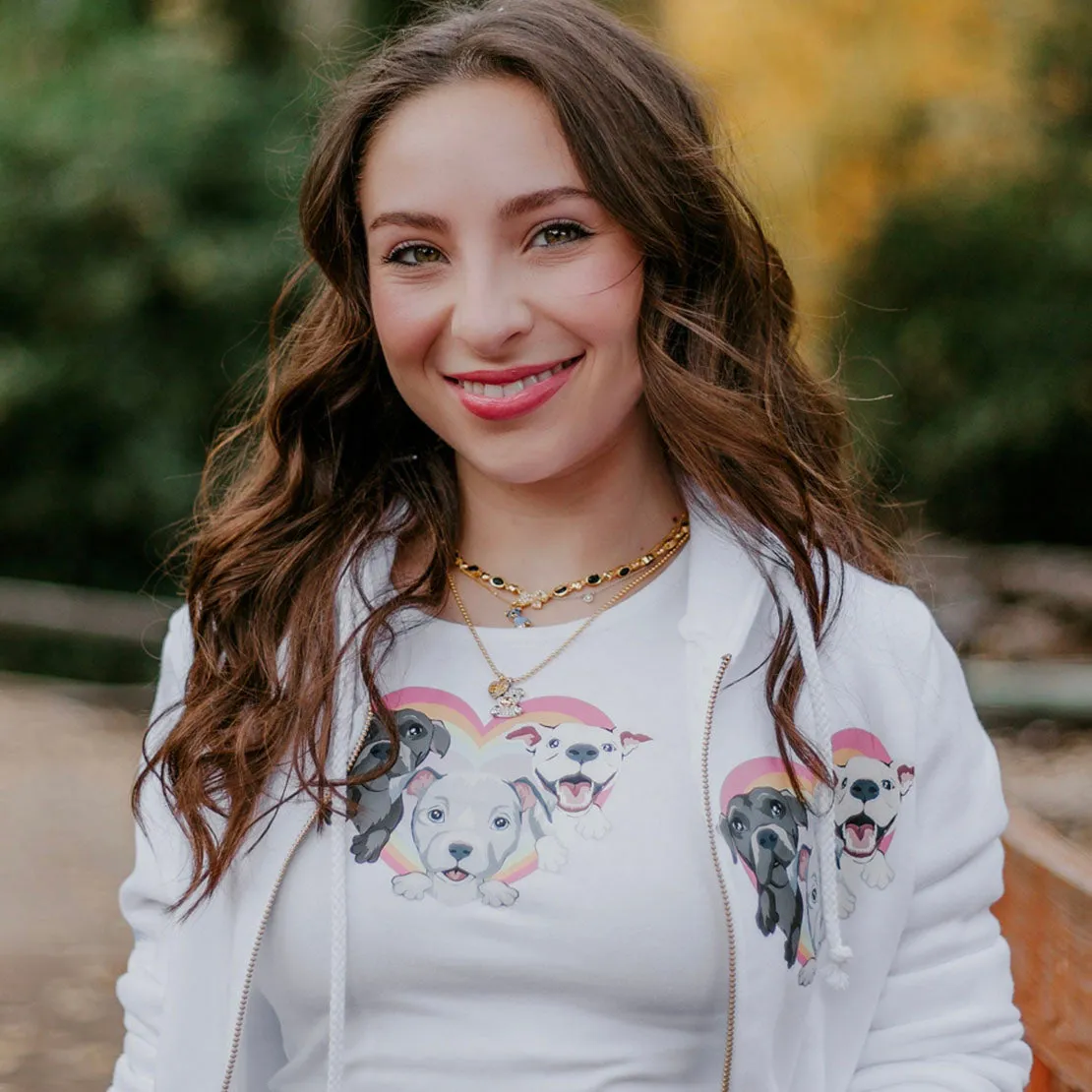 Cloud Haven Big Heart Signature Hoodie White