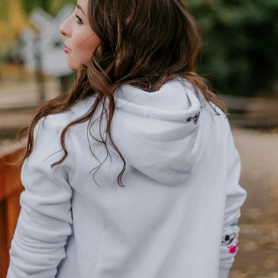 Cloud Haven Big Heart Signature Hoodie White