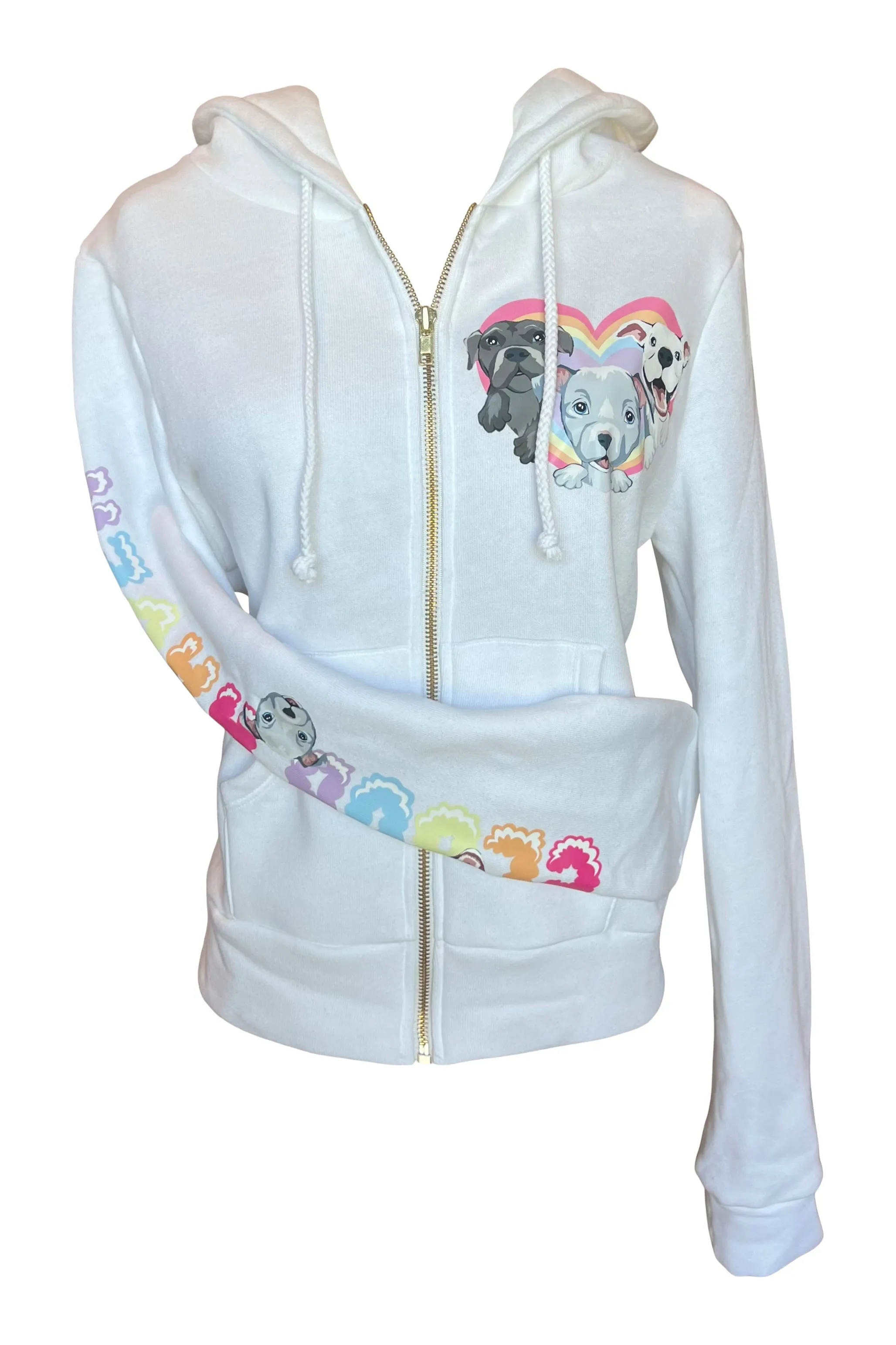Cloud Haven Big Heart Signature Hoodie White