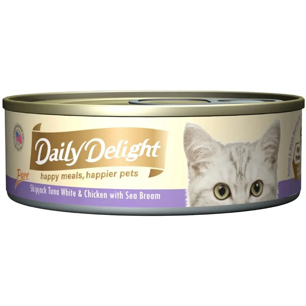 Daily Delight Pure/Jelly/Mousse Wet Cat Food in Can 80g