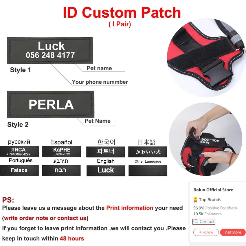 Dog Harness NO PULL Reflective Breathable Pet Harness Vest