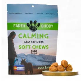 Earth Buddy – Duck & Apple – Calming 5mg CBD Soft Chews – 1.3oz