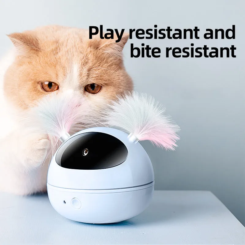 Electric Cat Toy with Infrared Laser & Feather Stick – Interactive Fun for Your Furry Baby