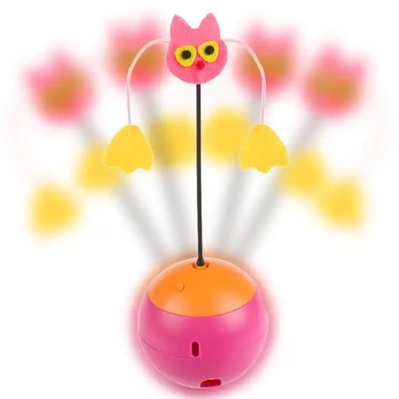 Electric Laser Light Cat Interactive Tumbler Treat Dispenser Pet Toy