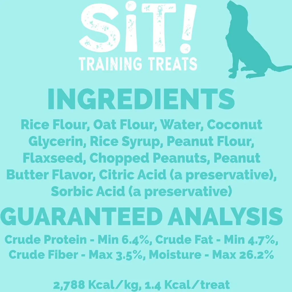 Etta Says! Sit! Training Treats for Dogs Peanut Butter Flavor, 6-oz