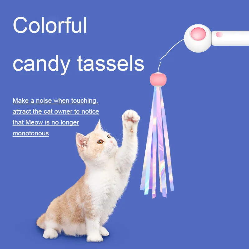 Fishing Rod Pet Laser Cat Cudgel Cat Feather Replacement Can Add Cat Mint Pet Supplies Kitten Toys