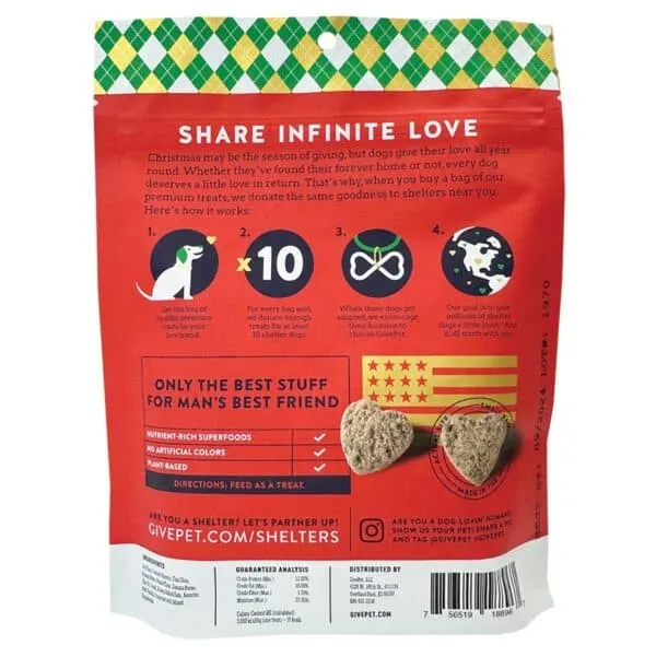 GivePet Muttcracker Peanut Butter & Banana & Carob Flavor Dog Treats, 6-oz