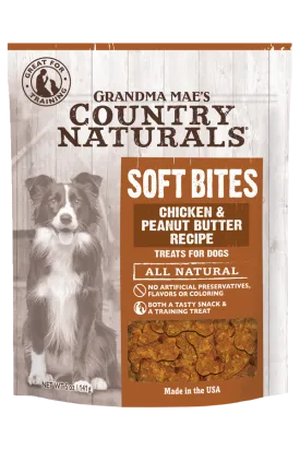 Grandma Mae's Country Naturals Soft Bites Chicken Peanut Butter Dog Treats