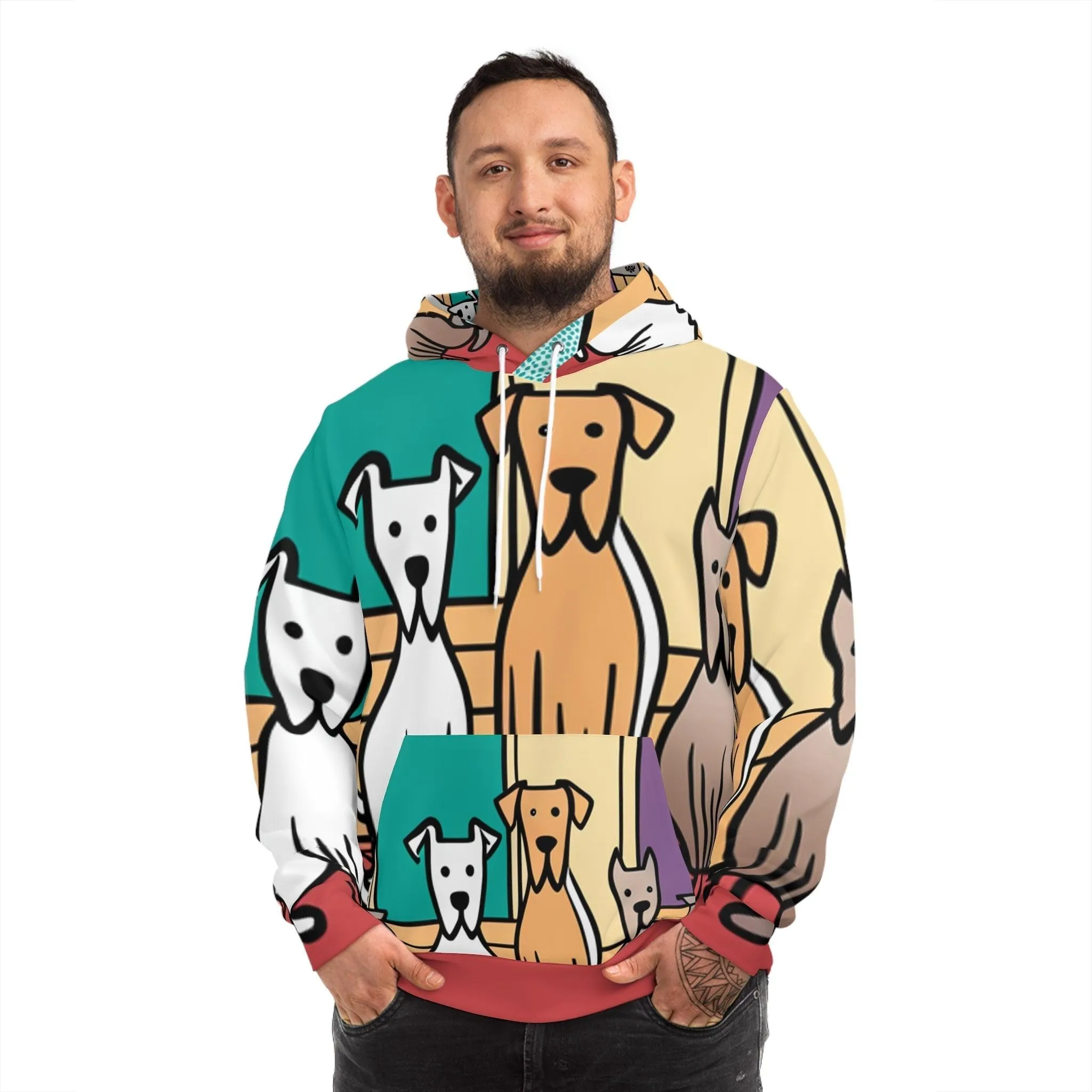 Illustrated Dog Fun Fashion Hoodie