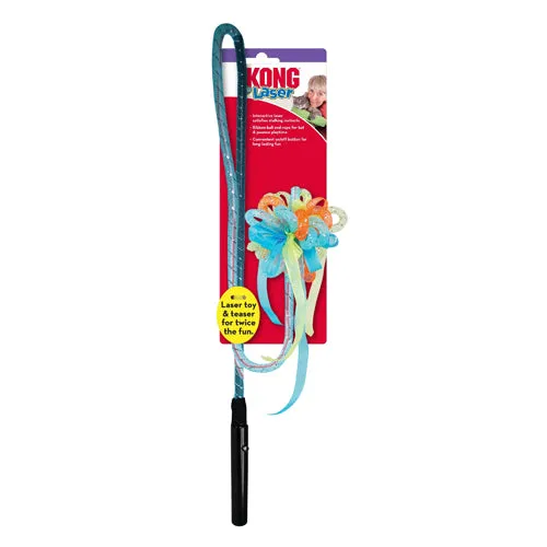 KONG Laser Teaser Ribbons Wand Cat Toy Multi-Color 1ea/One Size