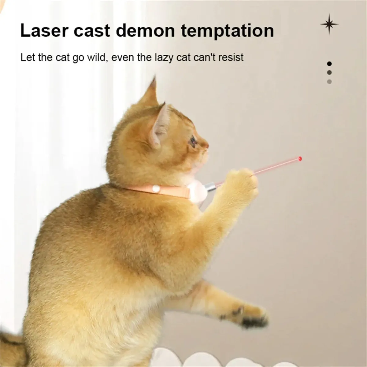 Laser Cat Toy Collar with LED Light – Rechargeable, Wearable, and Interactive Fun for Indoor Cats