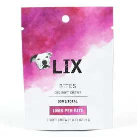 Lix CBD Trial Bites Dog Soft Chews 30mg 3Ct