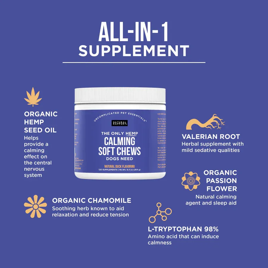 Natural Rapport The Only Calming Soft Chew Dog Supplement