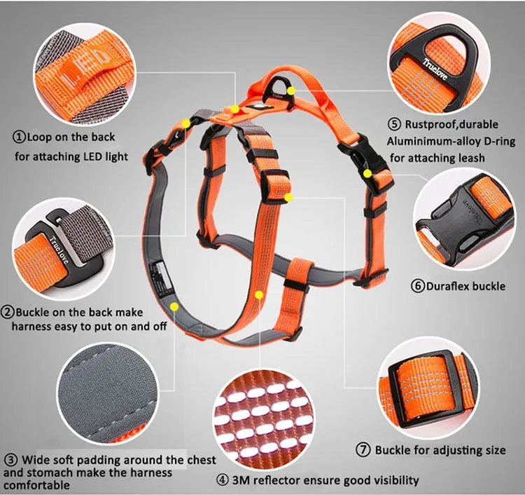 Neoprene Waterproof Padded Harness (No Pull)