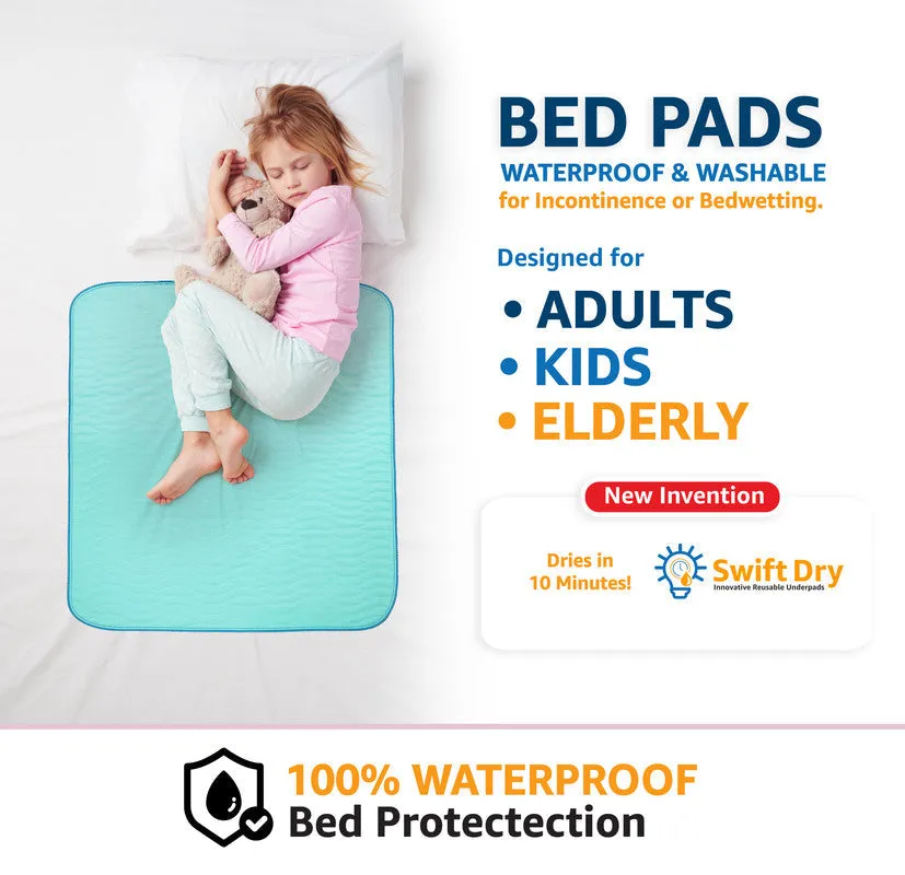 Pack of 10 Washable Underpads - 34" x 36" - Medium