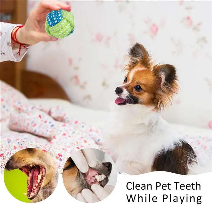Pet Dogs Cotton Rope Chew Toys for Puppies Teething Clean