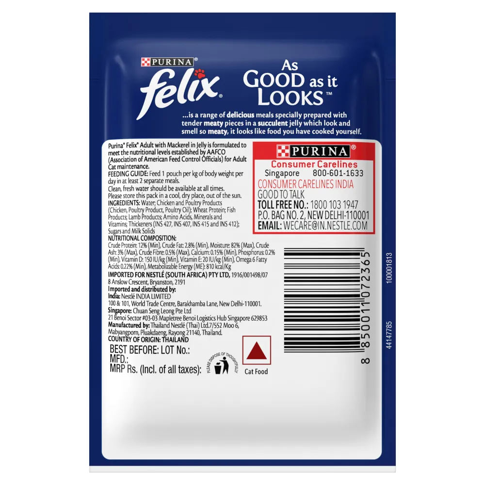 Purina Felix Mackerel, Salmon and Tuna with Jelly Adult Cat Wet Food Combo