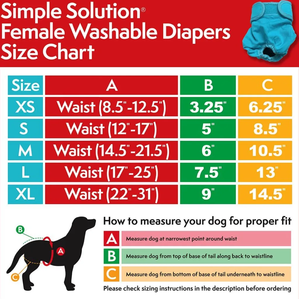 Simple Solution Washable Female Dog Diaper