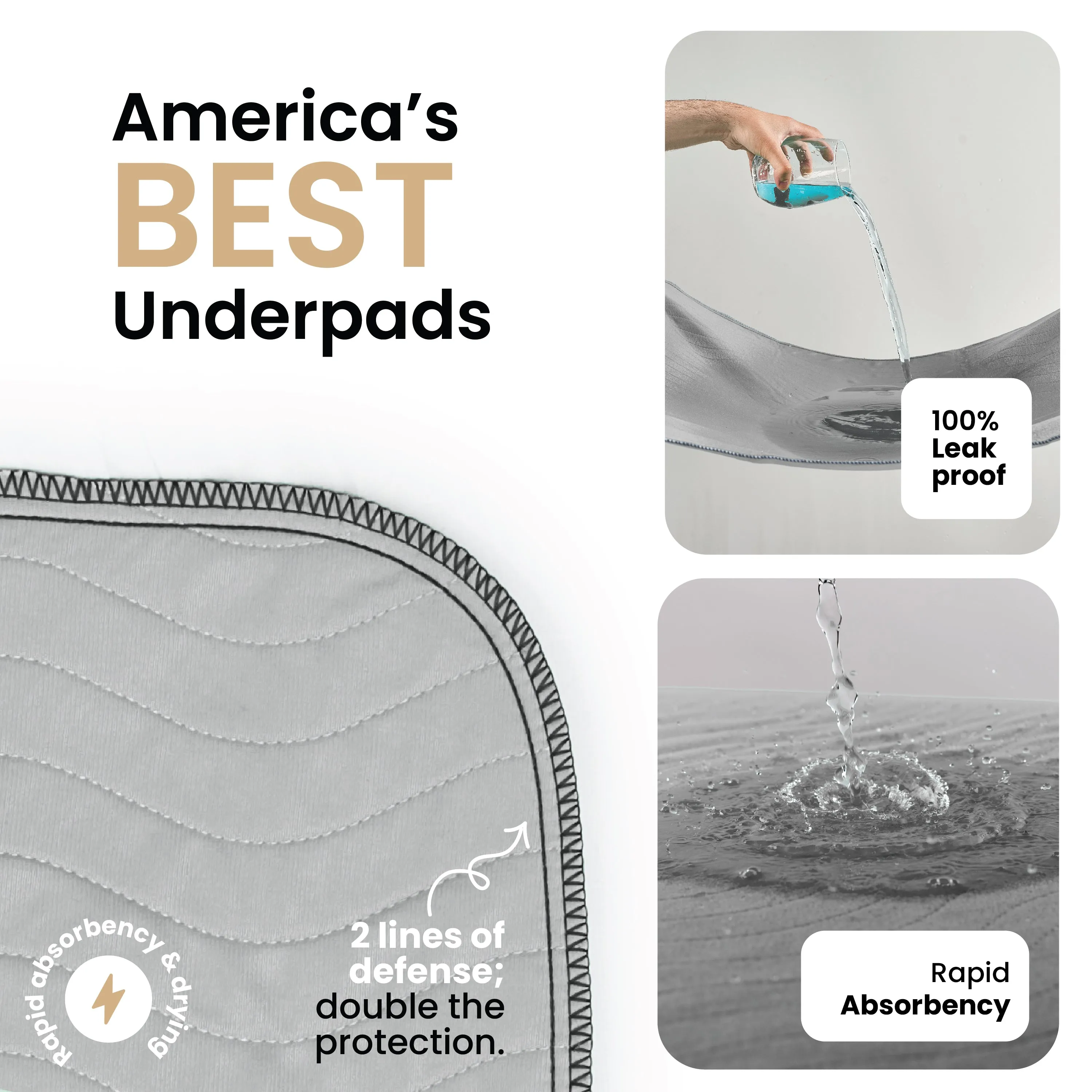 Small - 18"x24" Washable Underpads