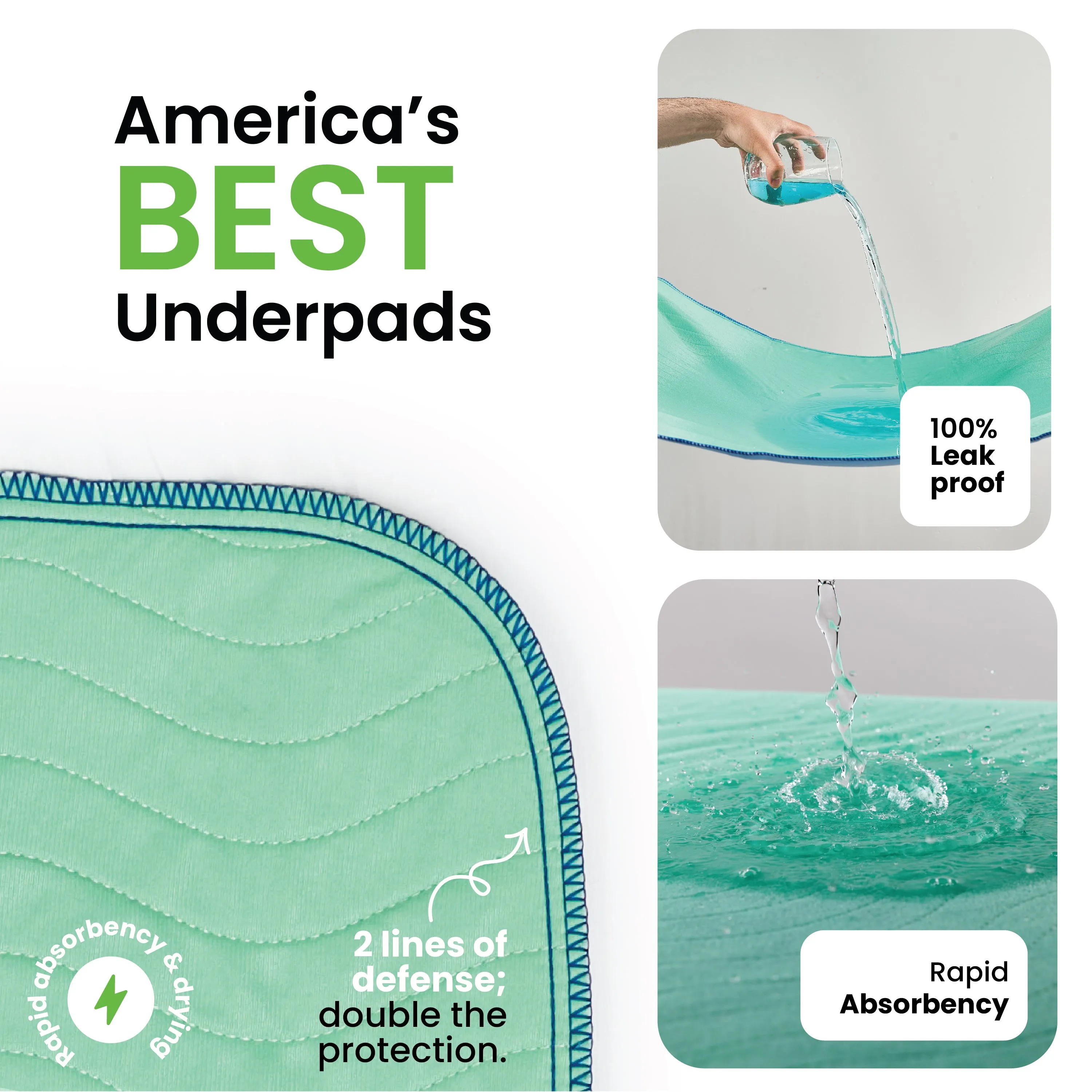 Small - 18"x24" Washable Underpads