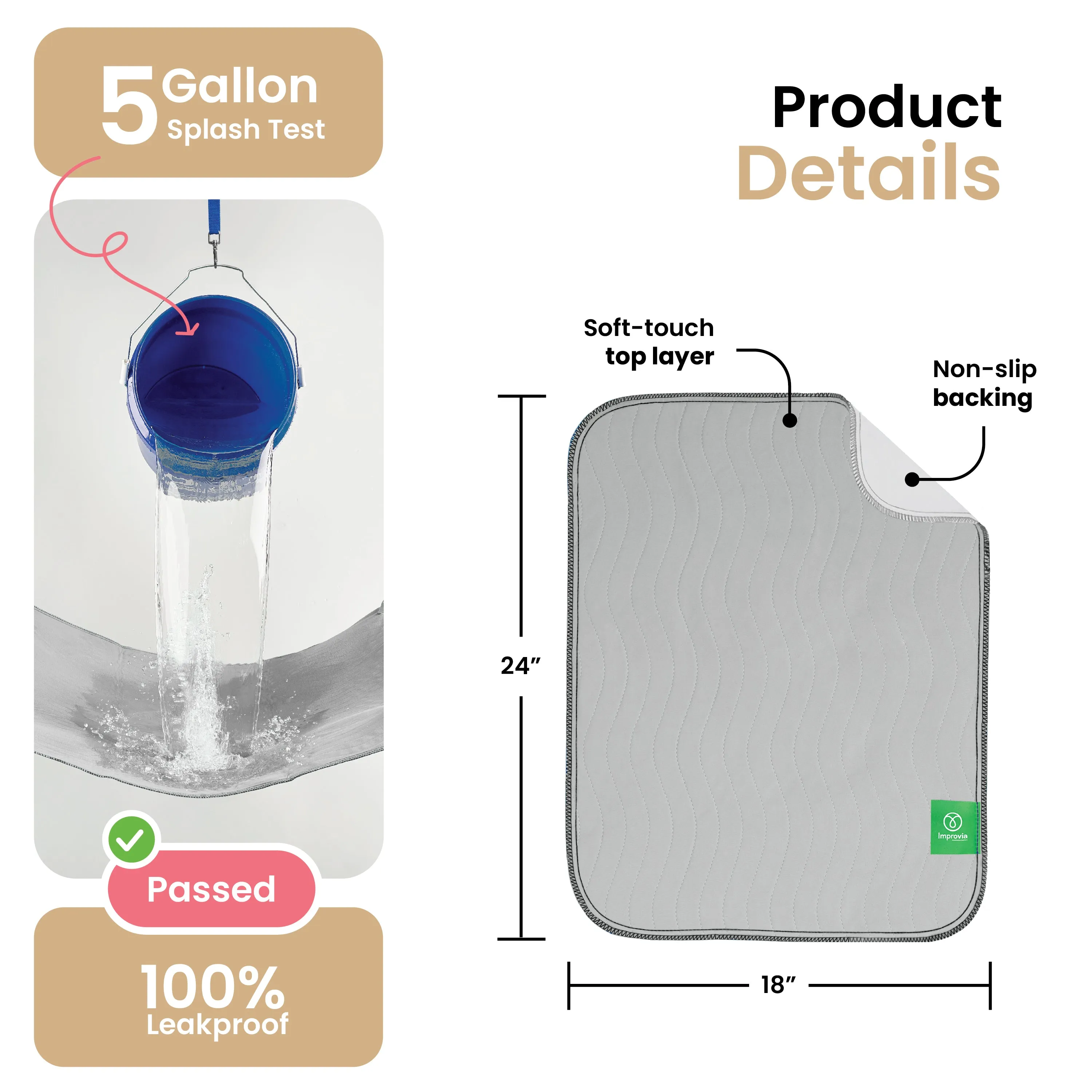Small - 18"x24" Washable Underpads