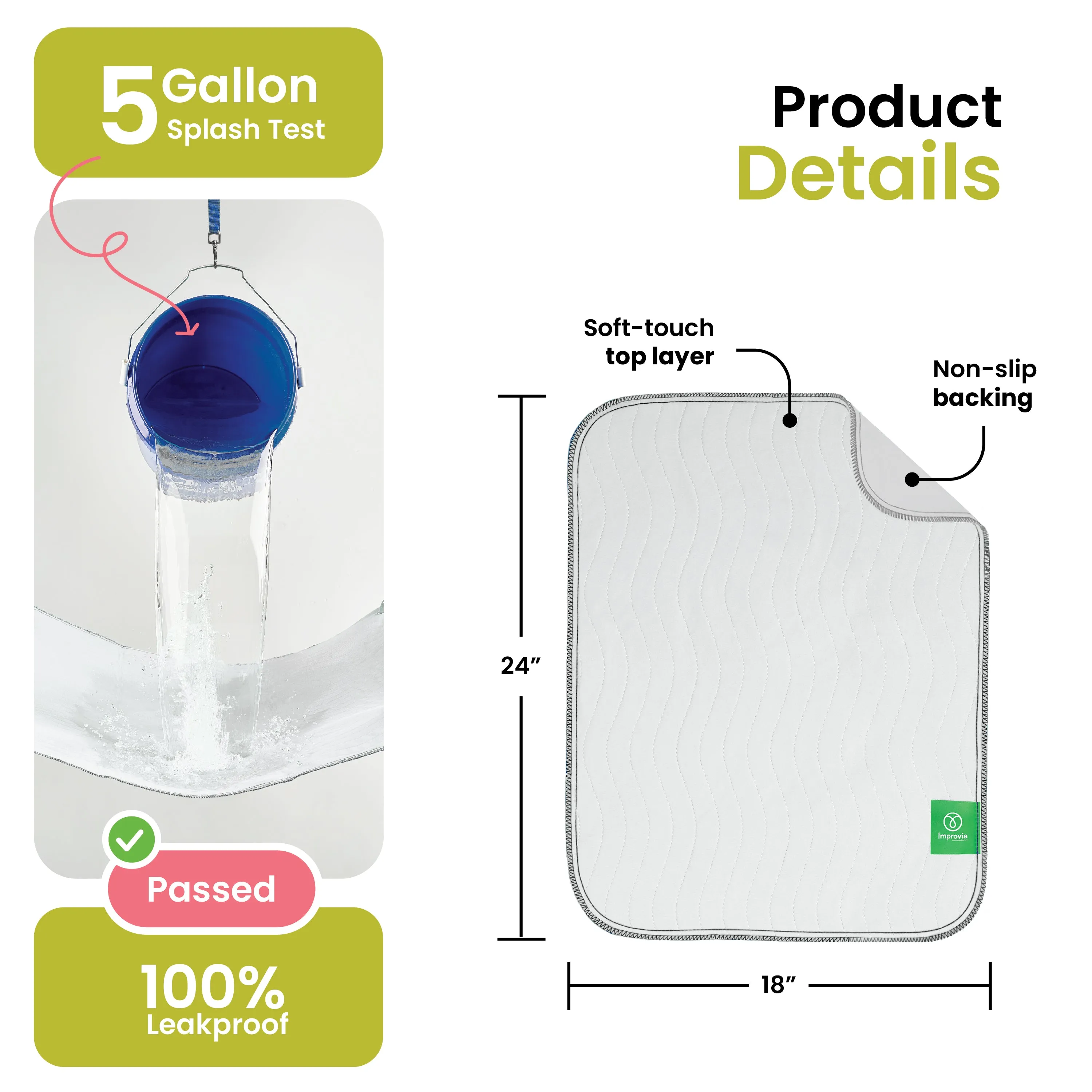 Small - 18"x24" Washable Underpads