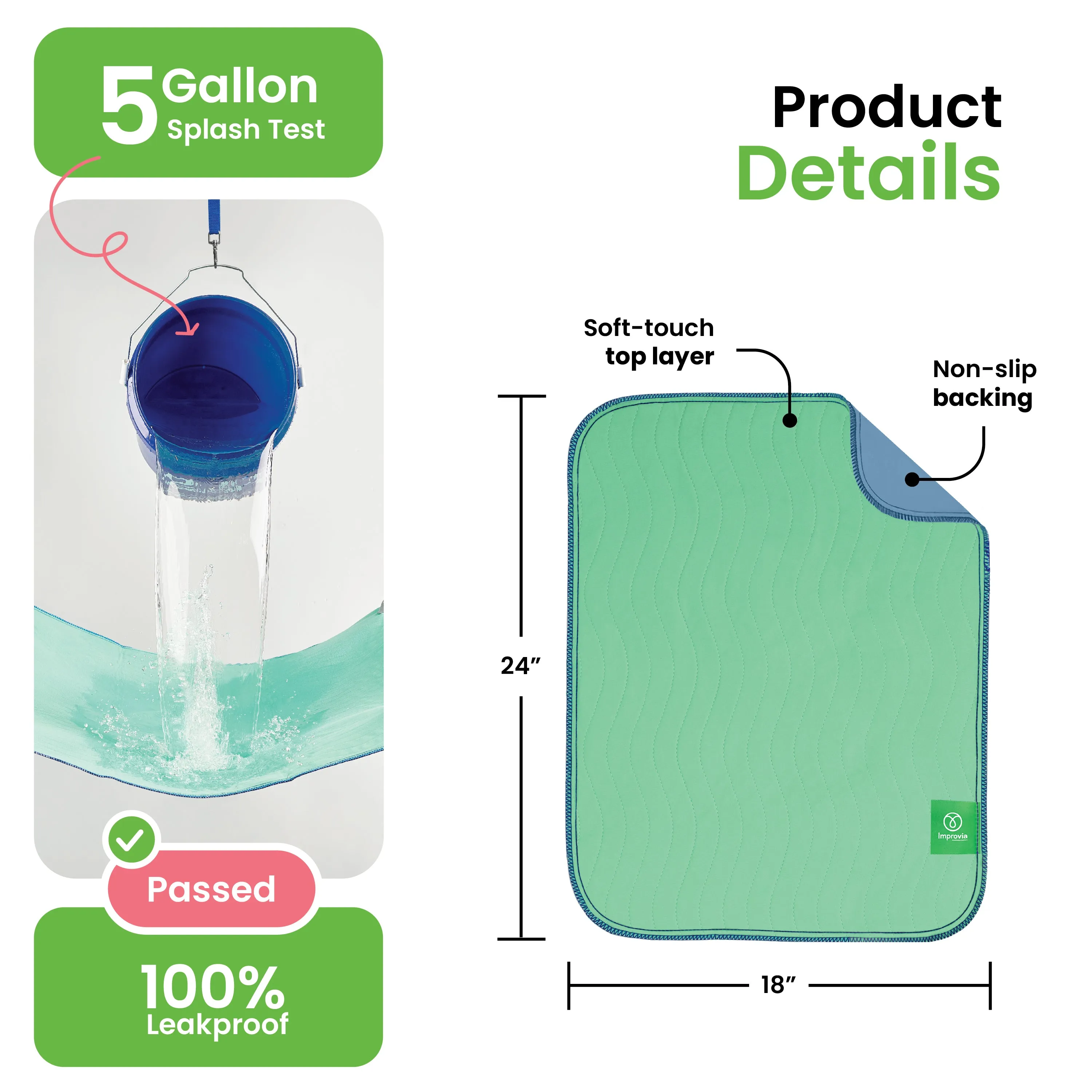 Small - 18"x24" Washable Underpads