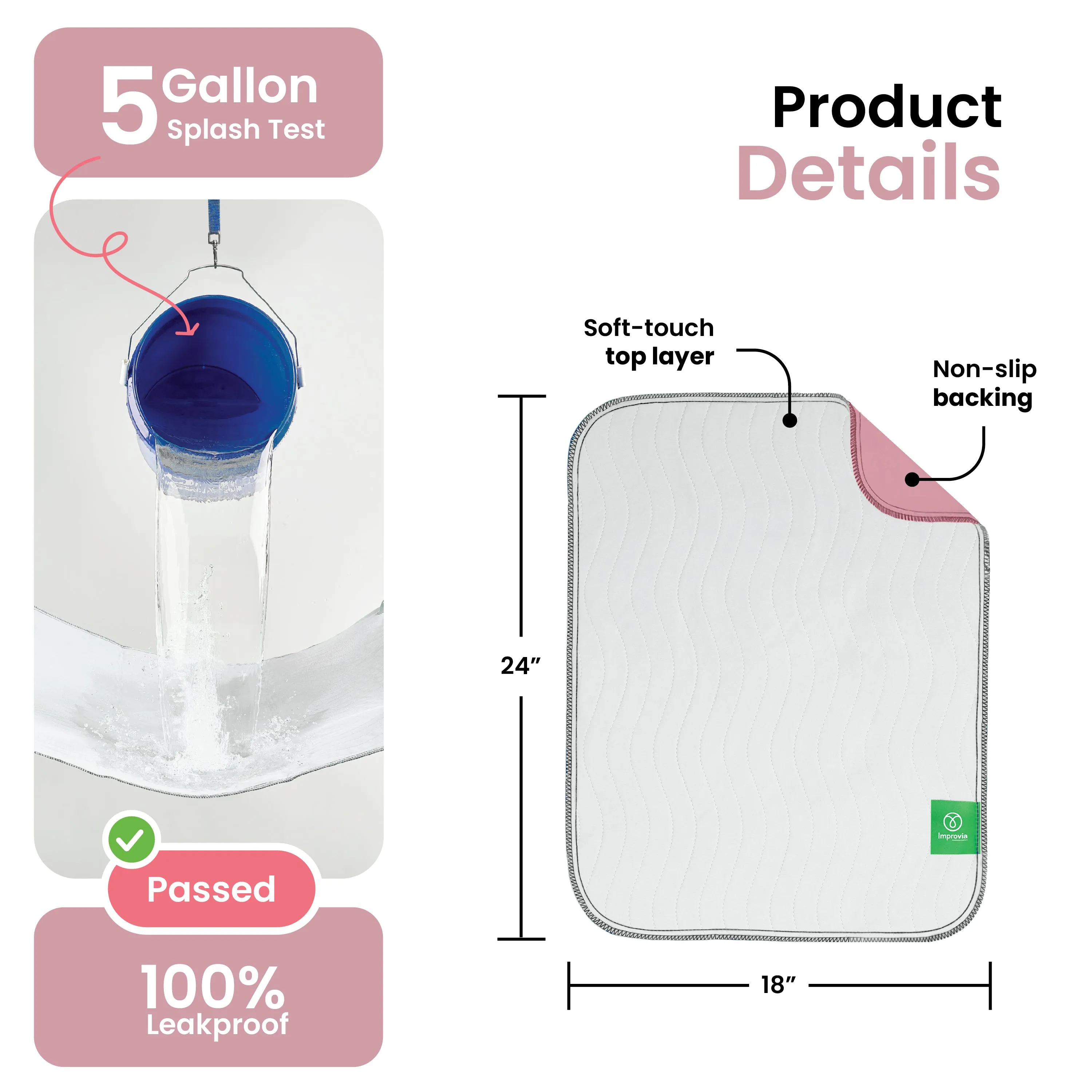 Small - 18"x24" Washable Underpads