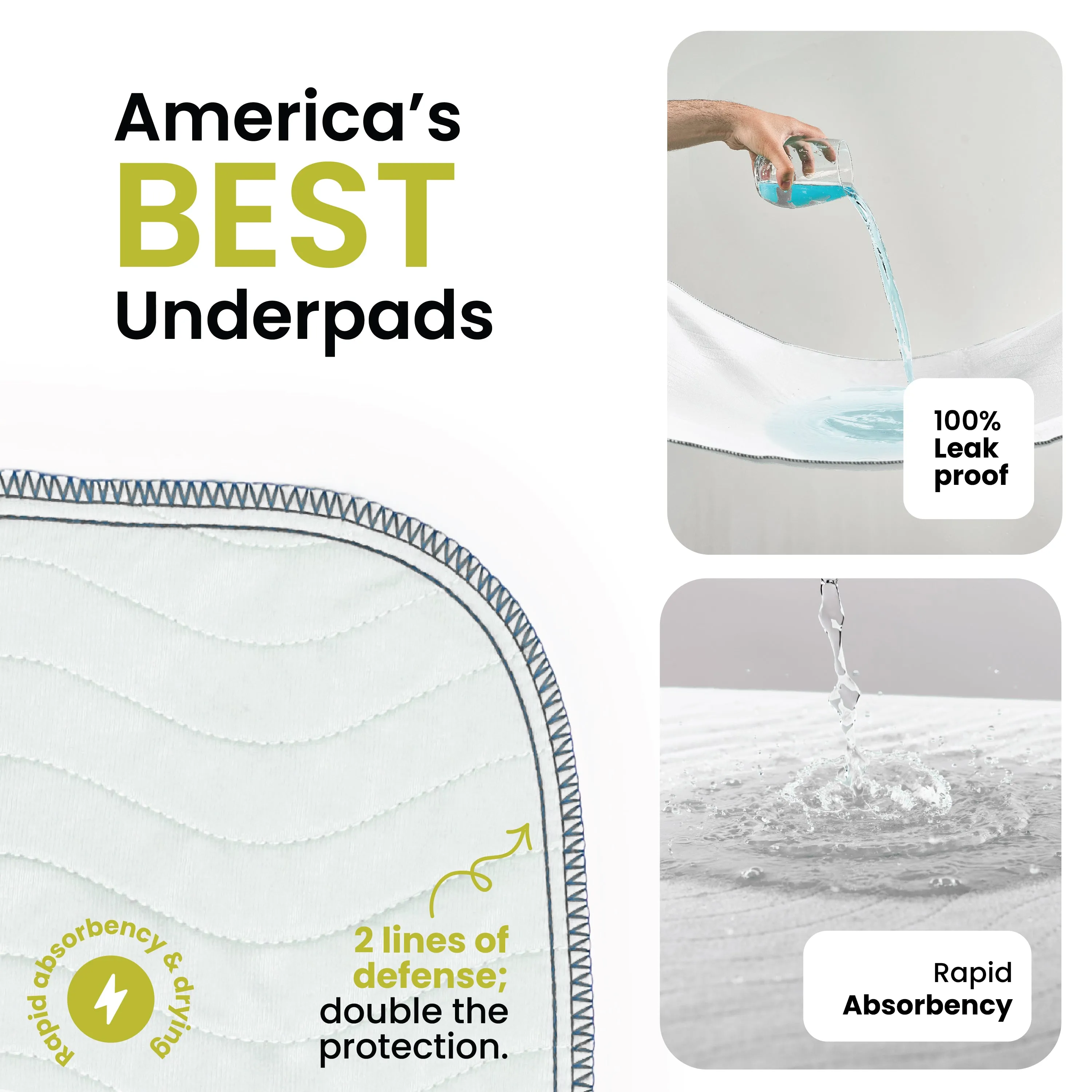 Small - 18"x24" Washable Underpads