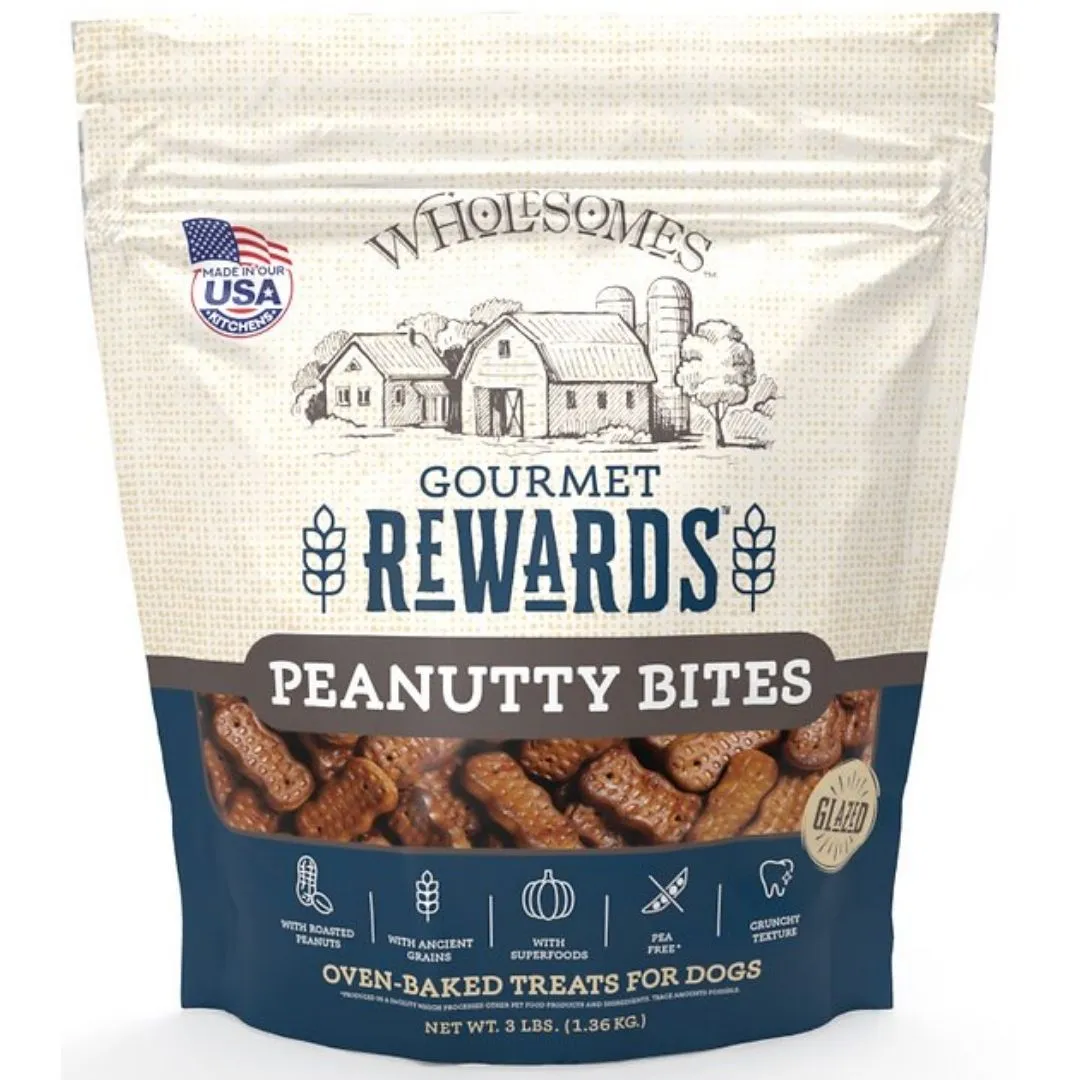 SPORTMiX Wholesomes Gourmet Peanutty Bites Dog Treats