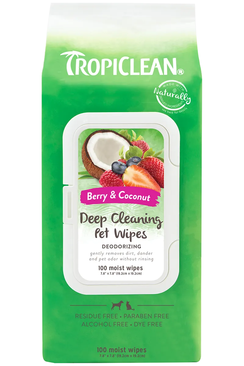 TROPICLEAN Deep Cleaning Wipes (Between Baths)