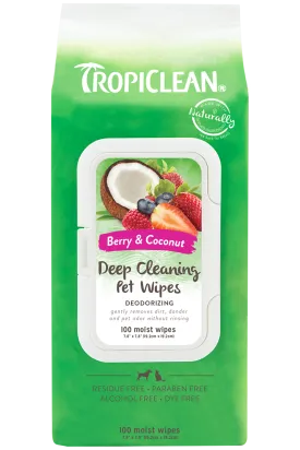 TROPICLEAN Deep Cleaning Wipes (Between Baths)