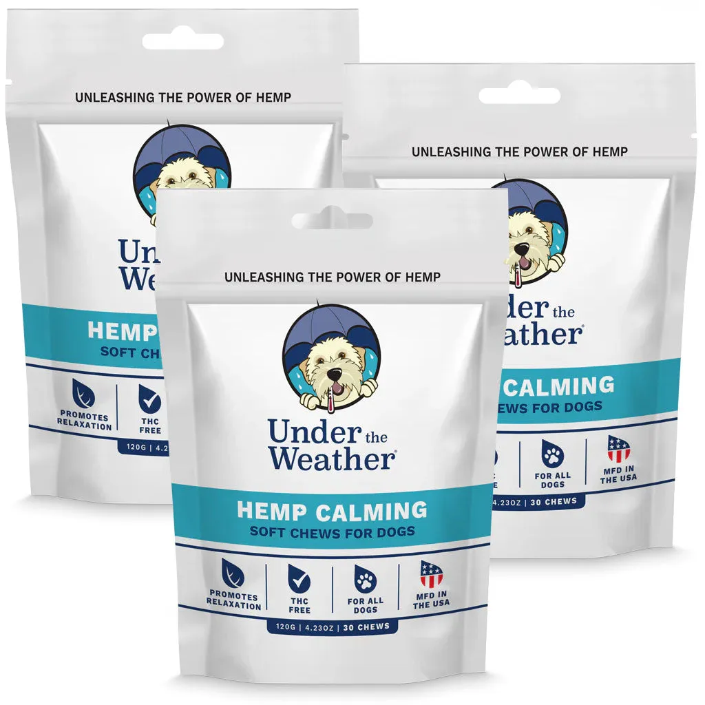 Under the Weather Hemp Calming Soft Chews for Dogs, 30 chews