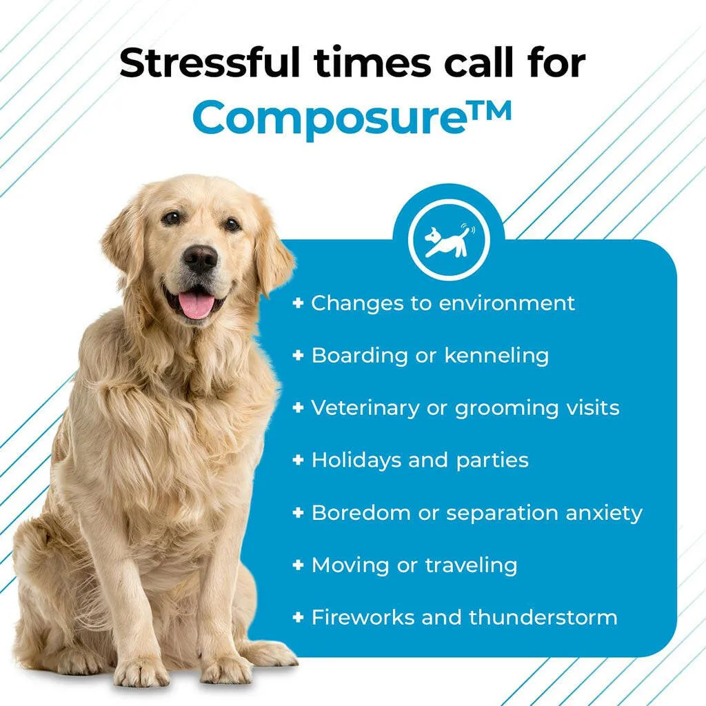 VetriScience Composure Chicken Liver Flavored Calming Supplement Soft Chews for Dogs