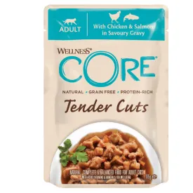 Wellness CORE Tender Cuts with Chicken and Salmon in Gravy Wet Cat Food 85g^^^