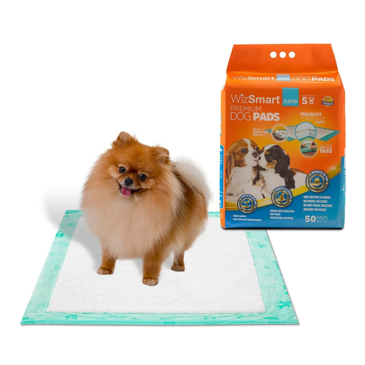 WizSmart Dog and Puppy Training Pads Super