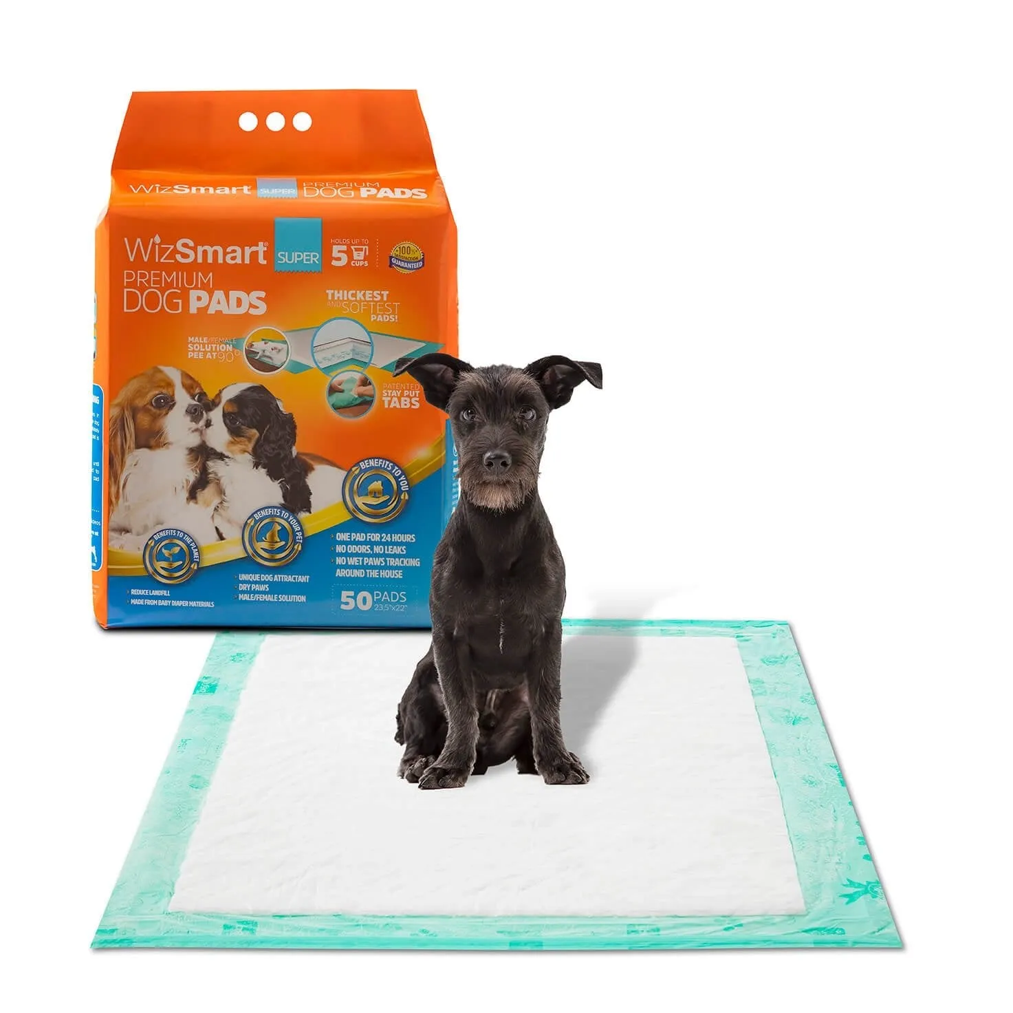 WizSmart Dog and Puppy Training Pads Super