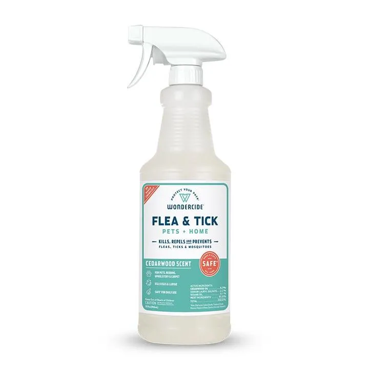 Wondercide Cedarwood Flea & Tick Spray for Pets   Home