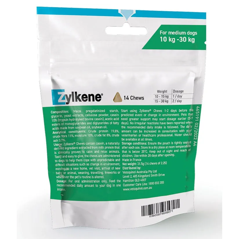 Zylkene Calming Chews for Medium Dogs 225mg 14 Pack^^^